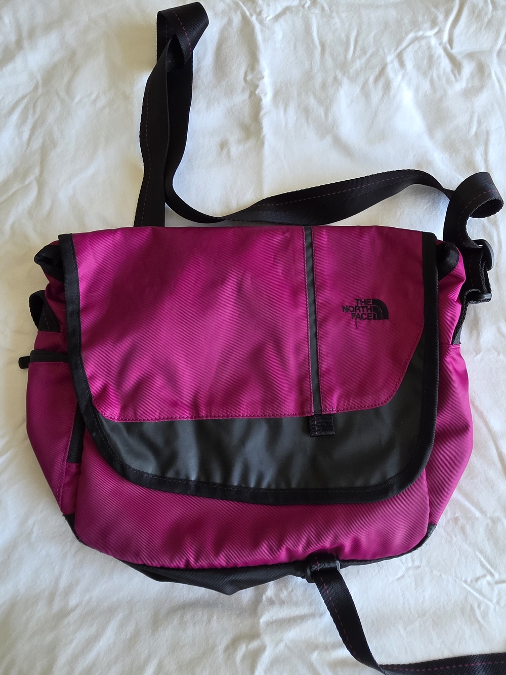 The North Face Magenta & Black Messenger Bag